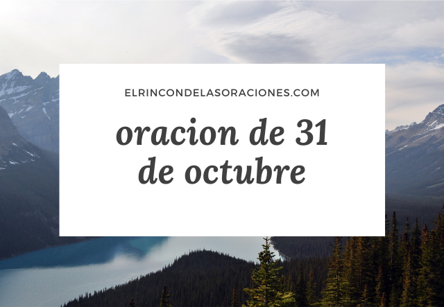 oracion de 31 de octubre