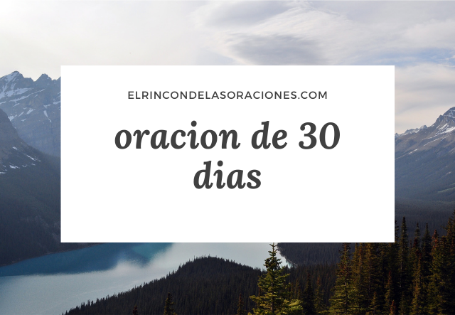 oracion de 30 dias