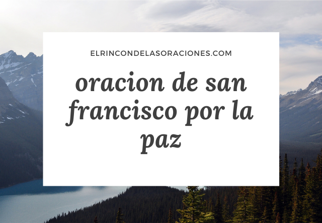 oracion de san francisco por la paz