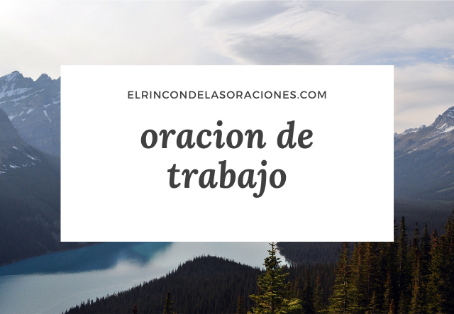 oracion de trabajo