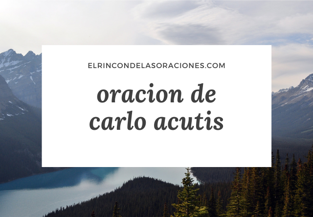 oracion de carlo acutis