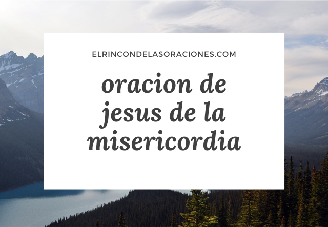 oracion de jesus de la misericordia