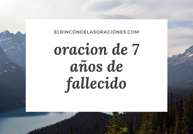 oracion de 7 años de fallecido