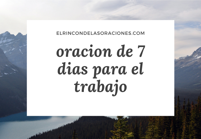 oracion de 7 dias para el trabajo