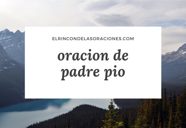 oracion de padre pio