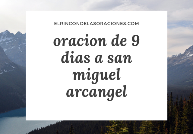 oracion de 9 dias a san miguel arcangel