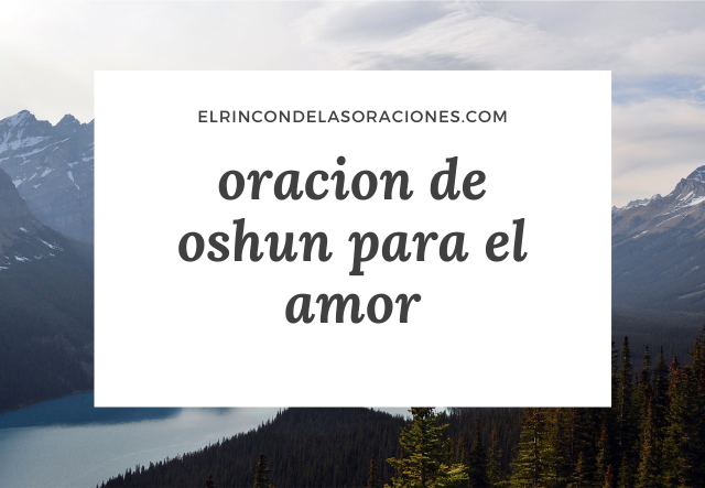 oracion de oshun para el amor