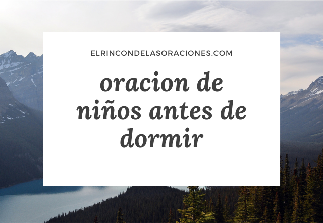 oracion de niños antes de dormir