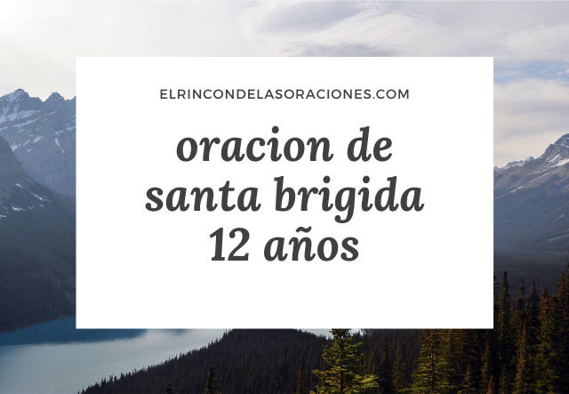 oracion de santa brigida 12 años