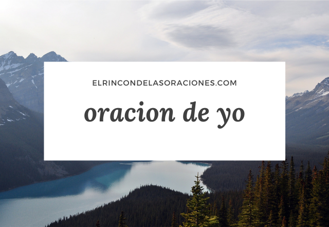 oracion de yo