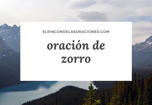 oración de zorro