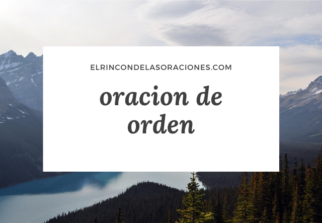 oracion de orden