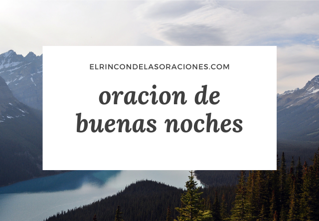 oracion de buenas noches