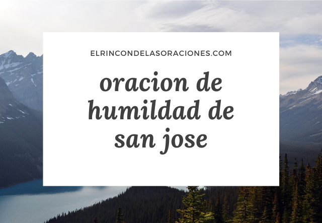 oracion de humildad de san jose