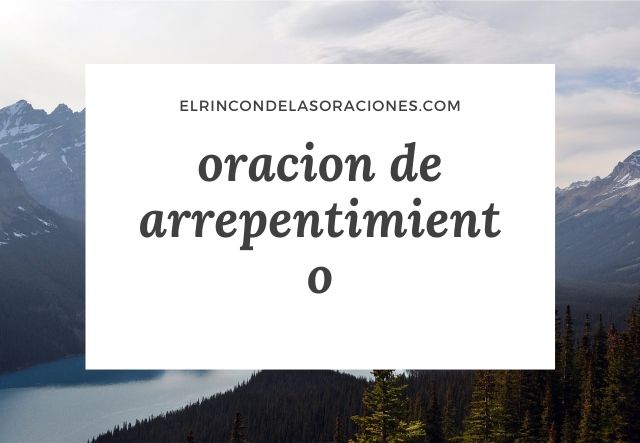 oracion de arrepentimiento