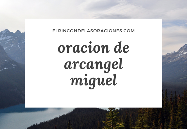 oracion de arcangel miguel